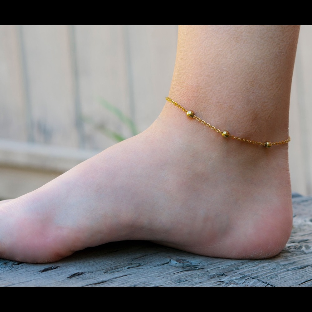14K gold anklet